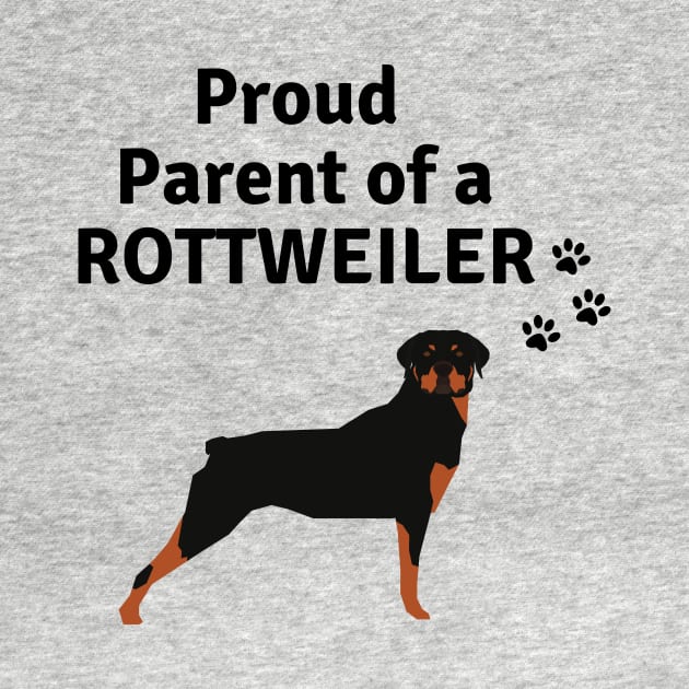 Rottweiler Dog Quote - Proud Parent of a Rottweiler by Maful